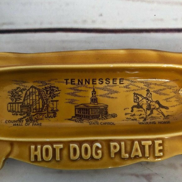 VTG Kitschy TN Landmarks Souvenir Hot Dog Plate - Picture 3 of 5